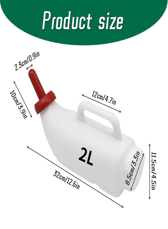 MODUODUO Calves Nursing Bottle with a Replacement Nipple 2.11 Quart Horizontal Calf Milk Feeding Bottle (Horizontal) - Image 5
